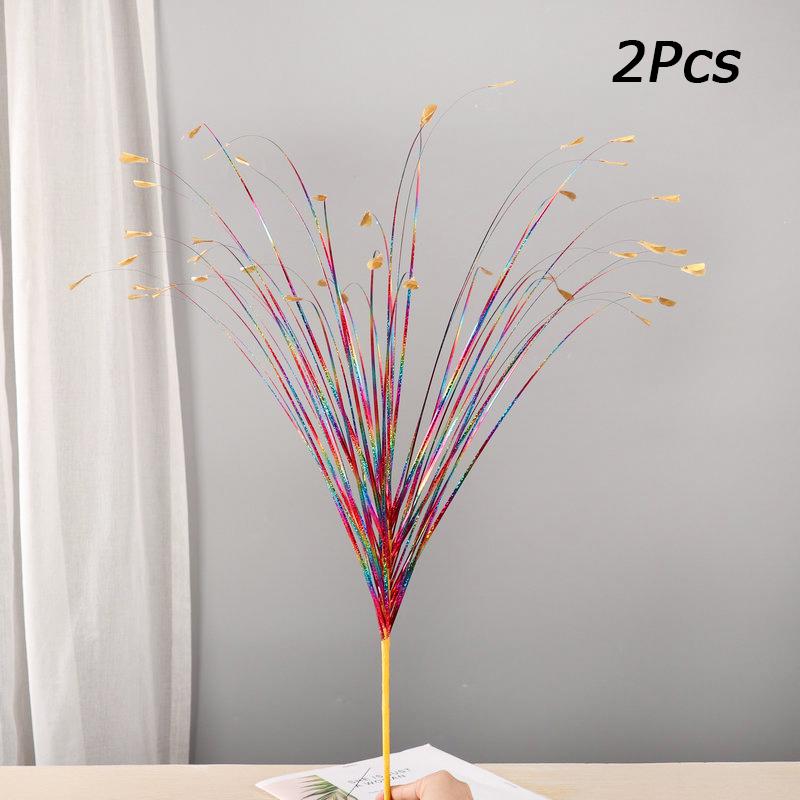 1PC Decorazione Poliestere Erba Pavone Simulata Scenografia Fotografica Composizione Floreale Vivace 80CM