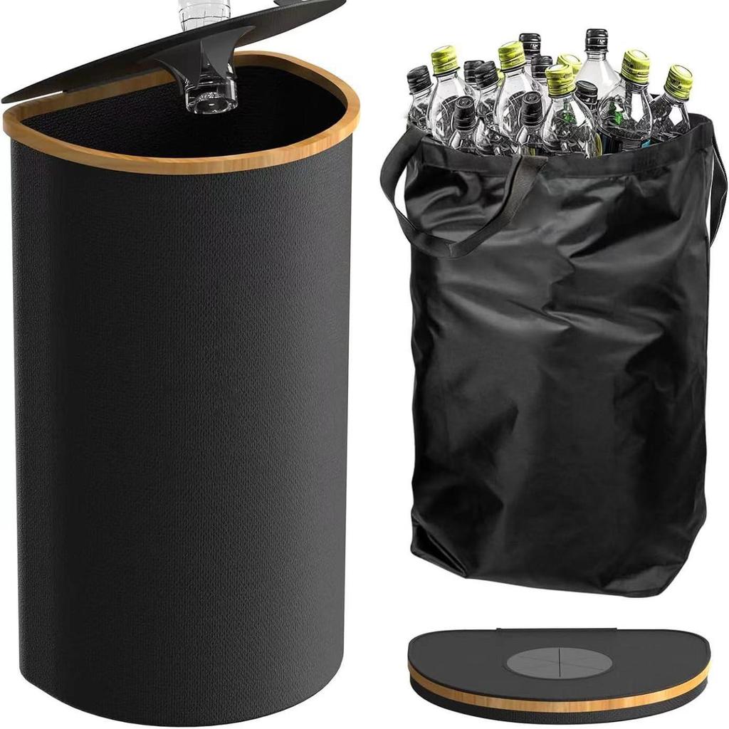 Large Capacity Waterproof Foldable Laundry Hamper with Tidy Basket Frame for Dirty Clothes and Kitchen Storage