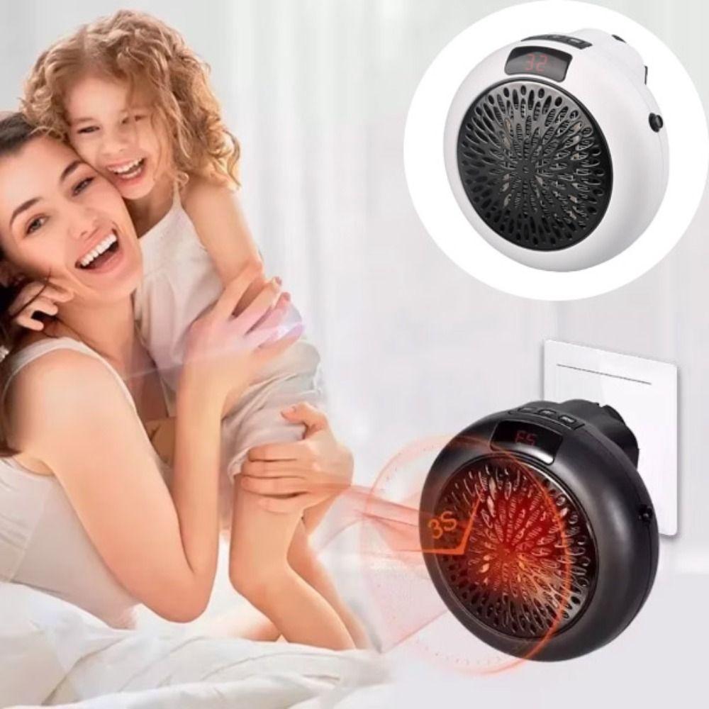 Wall Mounted Electric Heater Desktop Space Heater Remote Control Mini Heater Bathroom Use