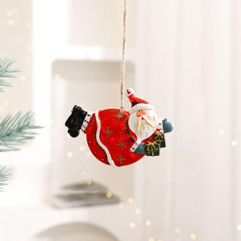 Resin Christmas Tree Hanging Ornament Snowman Xmas Pendant  Christmas Gift Toy
