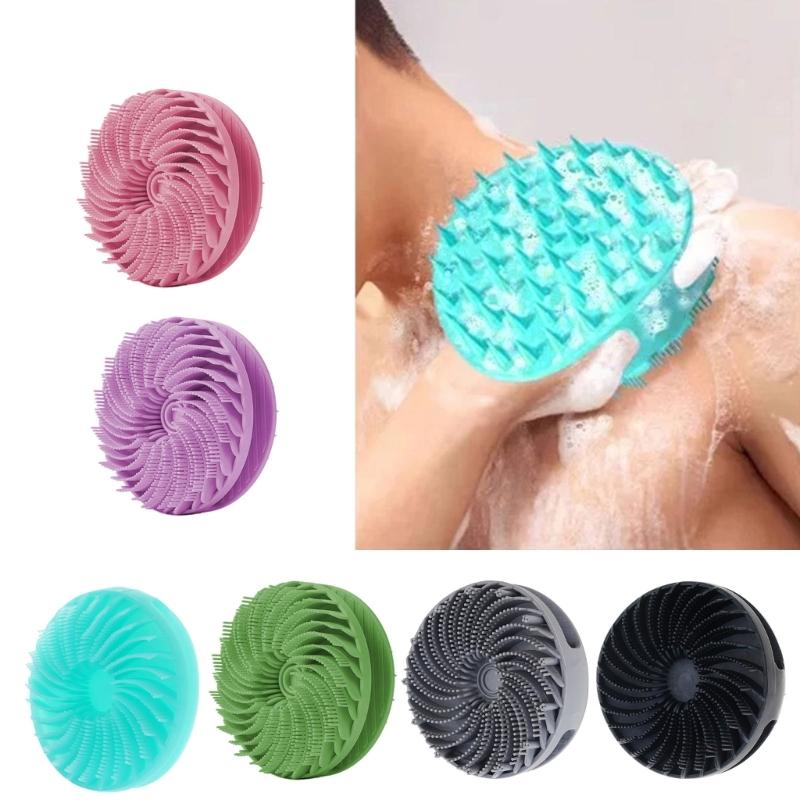 Double Sided Silicone Bath Brush For Gentle Exfoliation And Deep Cleansing With Ergonomic Handle