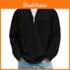 Urban Style Corduroy Hoodie With Zipper For Men Autumn Casual Wear