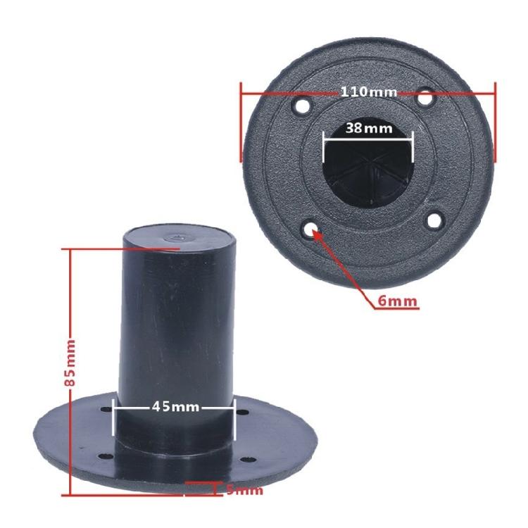 Universal Speaker Stand Top Hat Poles Mount Bracket For 12/15Inch Cabinets Heavy Duty Black Plastic Construction
