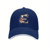 Floral Letter E Baseball Cap Unisex Polyester Casual Adjustable Sun Protection Dad Hat