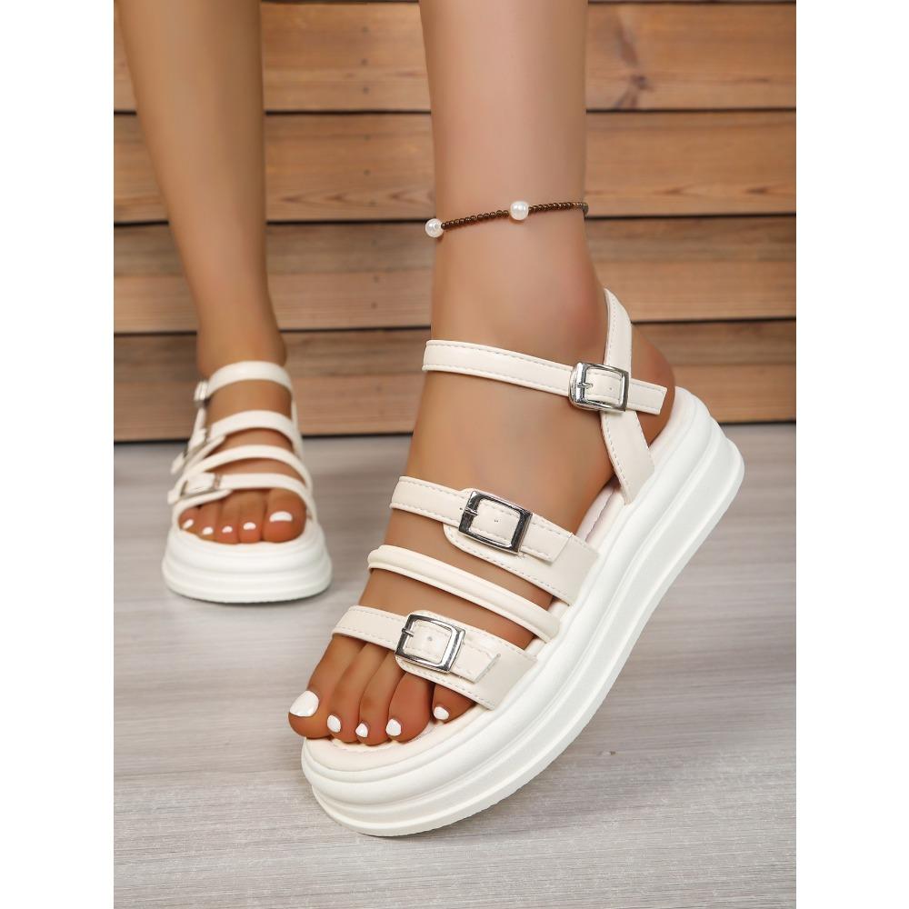 Women's Plus Size 41-42 Platform Sandals, New Summer Fairy Style Roman Shoes, Beach Sandals for Dresses