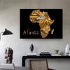 Vintage Map of Africa Poster Print Canvas Painting Africa Landscape Wall Art Picture For Modern Living Room Home Decoration