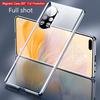 Coque de téléphone magnétique en métal pour Poco F7 Ultra X7 X6 F6 F5 Pro C75 M7 5G Housse en verre trempé double face Protection d'objectif Coques