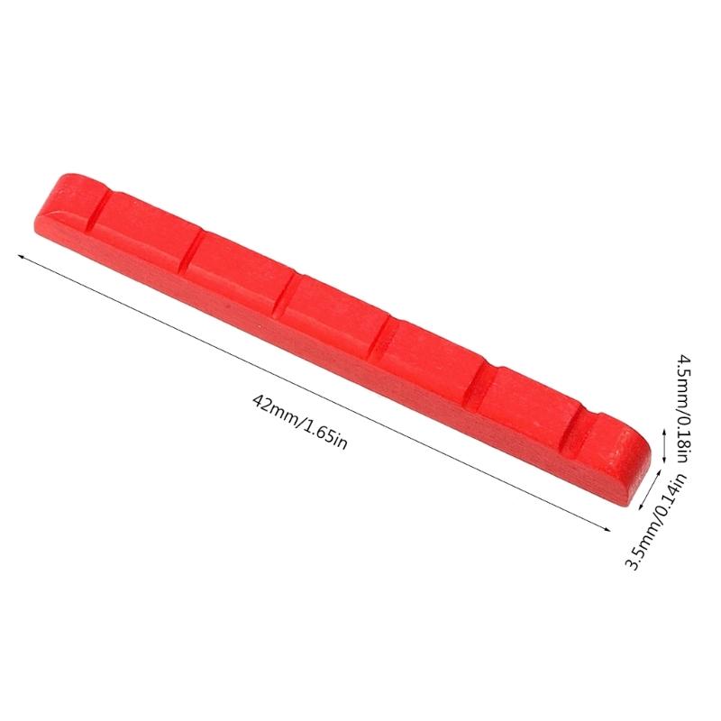2pcs Convenient Electric Guitar Slotted Bone Nut with String Slots Perfect for Effortless String Changes 42x4.5x3.5mm