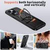For iPhone 13 Pro Max Case Compatible with MagSafe TPU + PC Phone Cover with Damping Rotating Stand