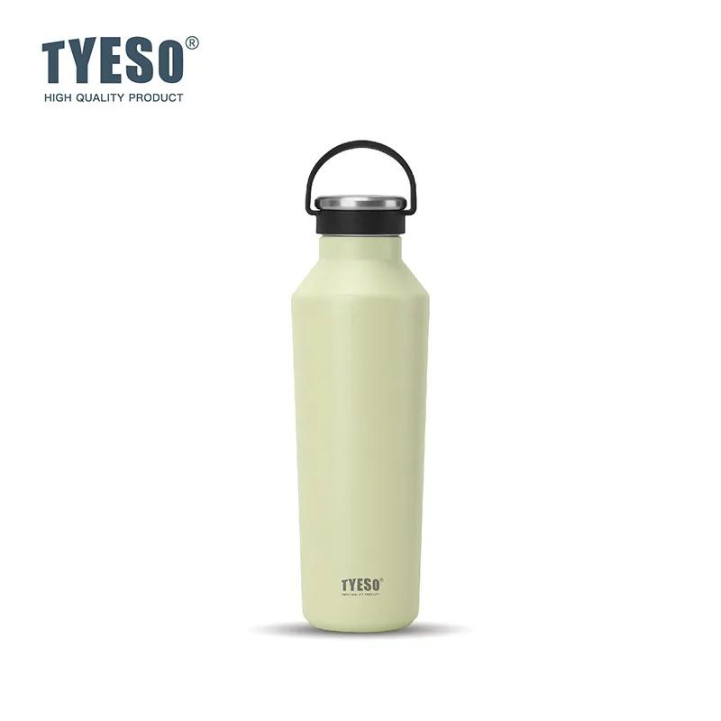 Tyeso 500ML Thermos Vacuum Insulated Water Bottle Durable Leak-Proof for Outdoor Sports Matte Finish Carry Portable Handle