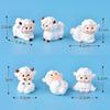 6 Pcs Mini Sheep Figures: Garden Miniature Sheep Statues Resin Goat Lamb Garden Livestock Statues Fairy Garden Sheep Toy Resin Sheep Figure Small Lamb
