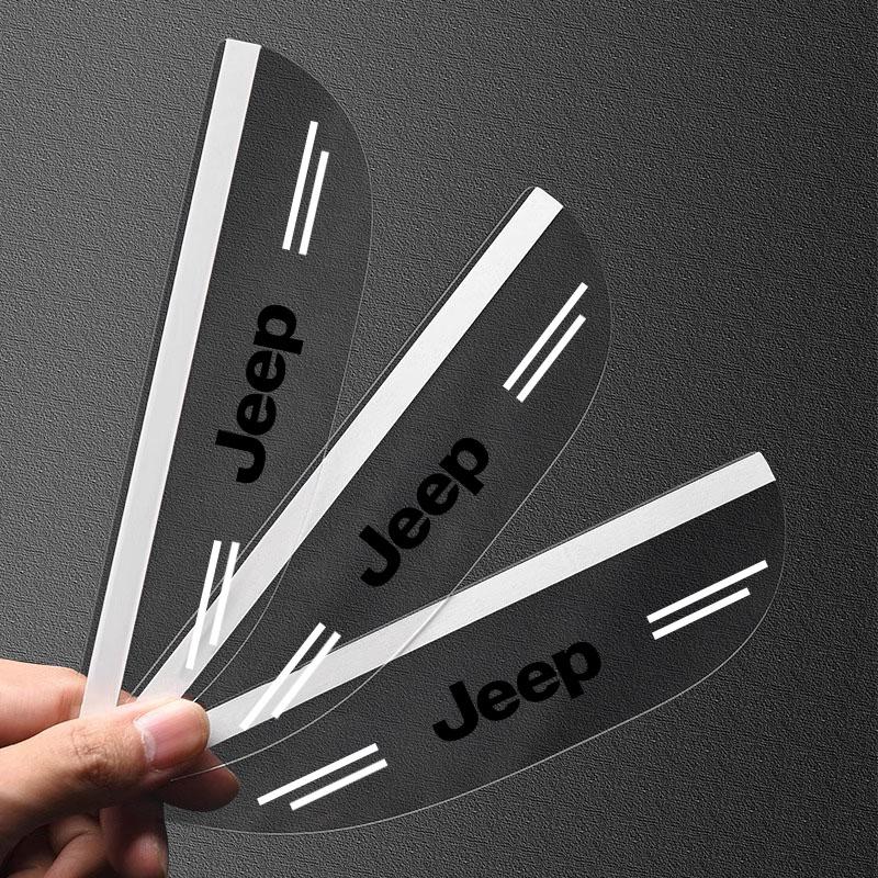2Pcs Car Rear View Mirror Sticker Rain Eyebrow Auto Side Mirror RainProof Cover For Jeep Renegade Wrangler JK JL Grand Cherokee Compass Patriot etc