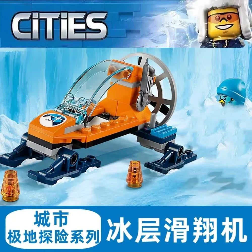 

Compatible MOC Sets City Series Building Blocks Arctic Helicrane Aircraft Husky Dog Children s Toys Assembling Gifts 60034