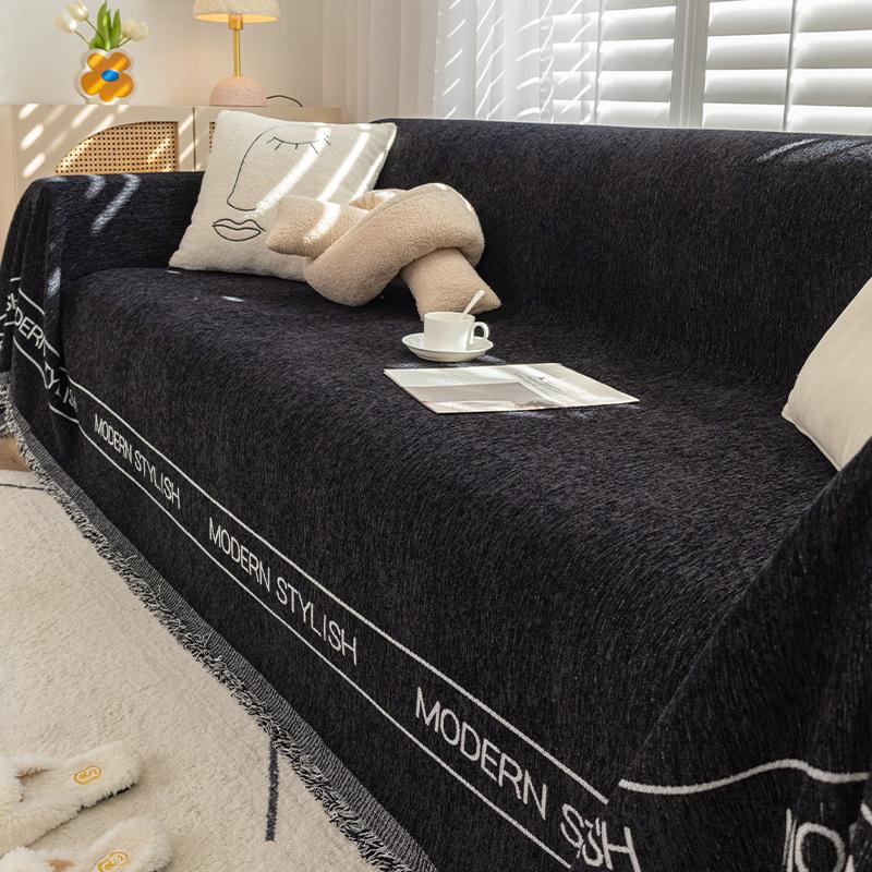 

Чехол для дивана в кремовом стиле, полностью покрытый тканью, полотенце, универсальный чехол для дивана Four Seasons, универсальный чехол, устойчивый к царапинам, чехол для дивана 180*130cm