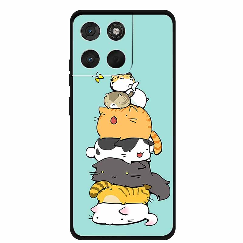For Moto G67 G77 Case Cute Cat Luxury Soft Silicone Back Cover Phone Cases for Motorola Moto G77 5G MotoG67 Shockproof Fundas