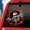 Car Sticker Motorcycle Decals Skeleton Skull In The Bullet Hole Decorative Accessories Waterproof