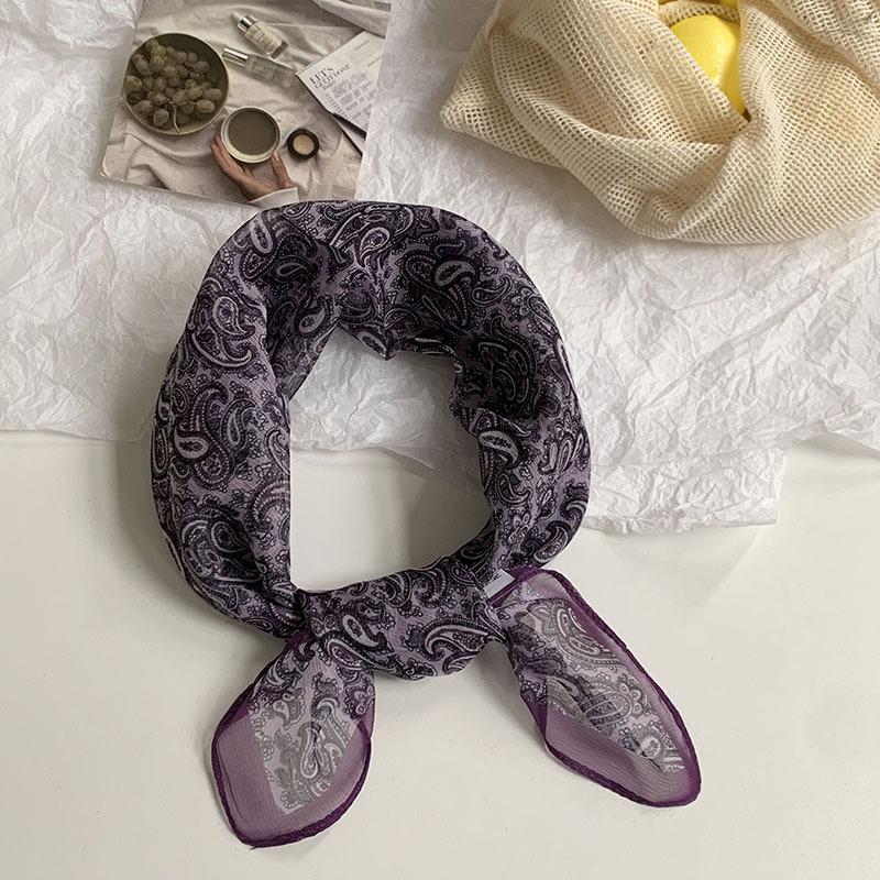 

Новый приятный к коже и мягкий шифоновый шарф из пряжи Xili 70, универсальный маленький шарф, трансформируемый, солнцезащитный, шейный, высококачественный головной платок