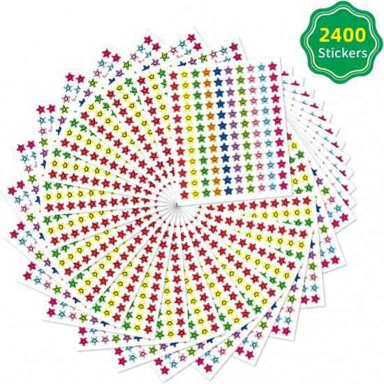 REGELETO 80 Pack Incentive Reward Chart for Classroom Home Behavior for Students with 2400 Pieces Star Stickers