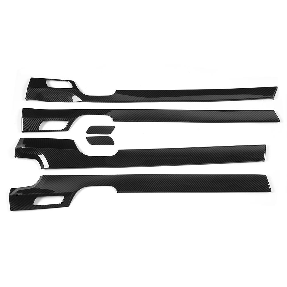 Car Interior Door Armrest Stripe Trim Carbon Fiber Style Fit for Hyundai Palisade 2019 2020