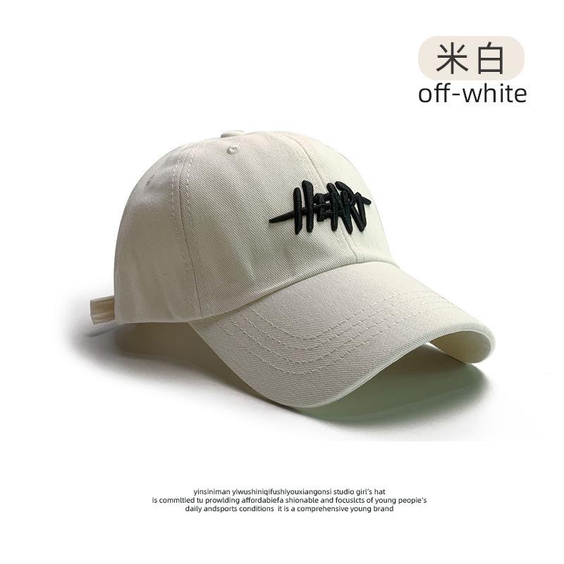Four Seasons Washed Baseball Cap Men's Three-dimensional Letter Embroidered Cap Women's Deepened Wide Brim Face Small Sun Cap