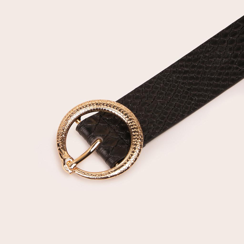 Snake Pattern Snake Buckle Leopard Print Women's Belt Fashionable and Elegant Belt