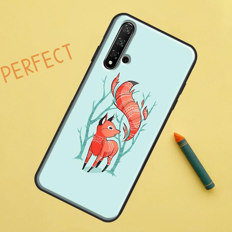 Winter Fox Foxes For Huawei Nova 8i 12i 11i 12s Y73 Y72 Y61 Y91 Y90 Y70 Y60 9 10 SE P30 P40 Lite P60 Pro Case