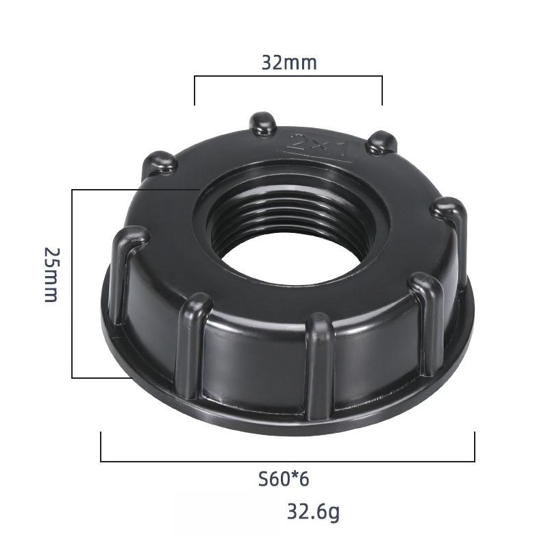 

Адаптер для бака IBC S60 x 1/2 3/4 1 1,5 2 63/75/80/100 мм резьбовое соединение Ton Barrel Connect 1000 литровое соединение для бака IBC