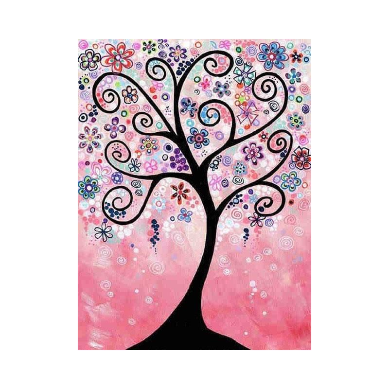 Diamond Painting Tree Landscape Full Circle Landscape Picture Rhinestone Mosaic Floral Home Decor