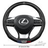 Housse de volant de voiture universelle en fibre de carbone et cuir 38 cm Antidérapante Pour Lexus ES300 RX330 RX300 GS300 IS250 IS200 NX RX LX GX