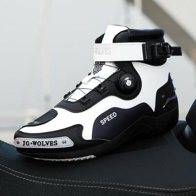 Zapatos de Motocicleta para Hombres y Mujeres - Botas de Carreras Todoterreno para Todas las Estaciones