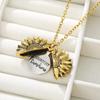 You Are My Sunshine Otevřený medailon Slunečnicový přívěsek Náhrdelník Boho Jewelry Dárky pro nejlepší přátelství Bff Letter Necklace Collier