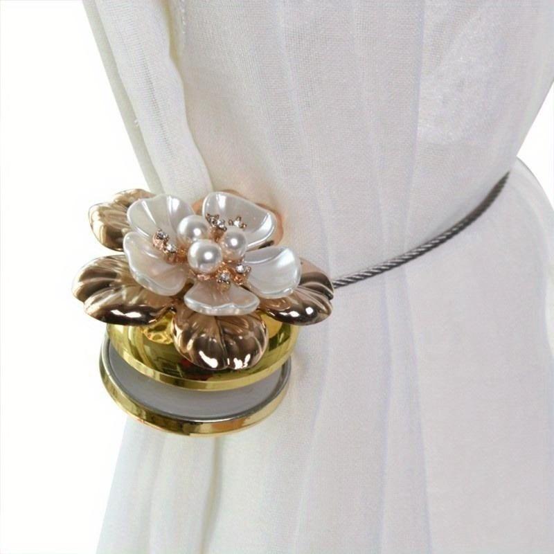 1PC Flower Wire Curtains Tie Back Magnet Curtains Buckle Magnetic Curtain Holder Curtain Strap Accessories
