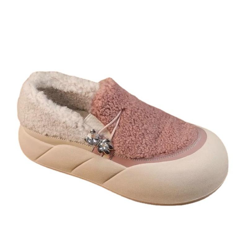 2024 Autumn/Winter Leisure Sports Plush Heightening Women's Shoes Thick Sole Cotton Shoes