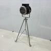Nautical Nickel Finish and Black Wood Searchlight Chrome Tripod Home Décor Nautical Collectible Spotlight Floor Lamp
