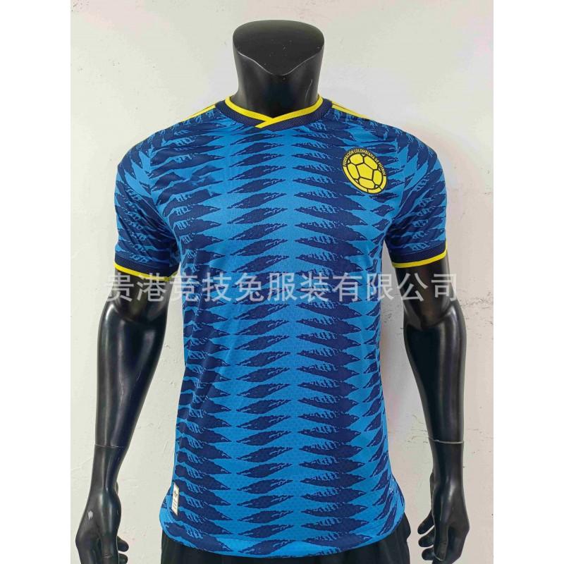 2425 Italy Home Thai Jersey Blue Background Olive Pattern Chiesa Short-sleeved Ice-sensitive Quick-drying