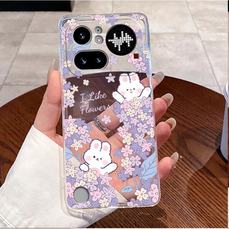Für Nothing Phone 4a Pro Hülle Klar Luxus Niedlich Liebes Hase Lustig TPU Weiches Silikon Rückseite Für Nothing Phone4A Pro Gehäuse