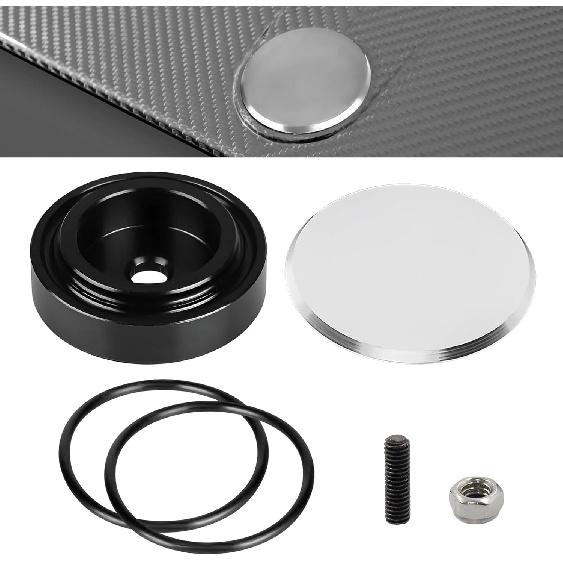 Tappo Tergiparabrezza Auto, Tappo Passacavo Impermeabile per Tergicristalli Posteriori Veicolo Tappo di Chiusura Parabrezza con O-Ring, Coperchio in Alluminio Antipolvere per Eliminazione Tergicristallo Lunotto Posteriore