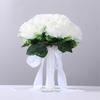 Silk Flower Bridal Bouquet Artificial Flower Arrangement Easy Grip For Wedding Ceremony Anniversary Indoor Outdoor Use