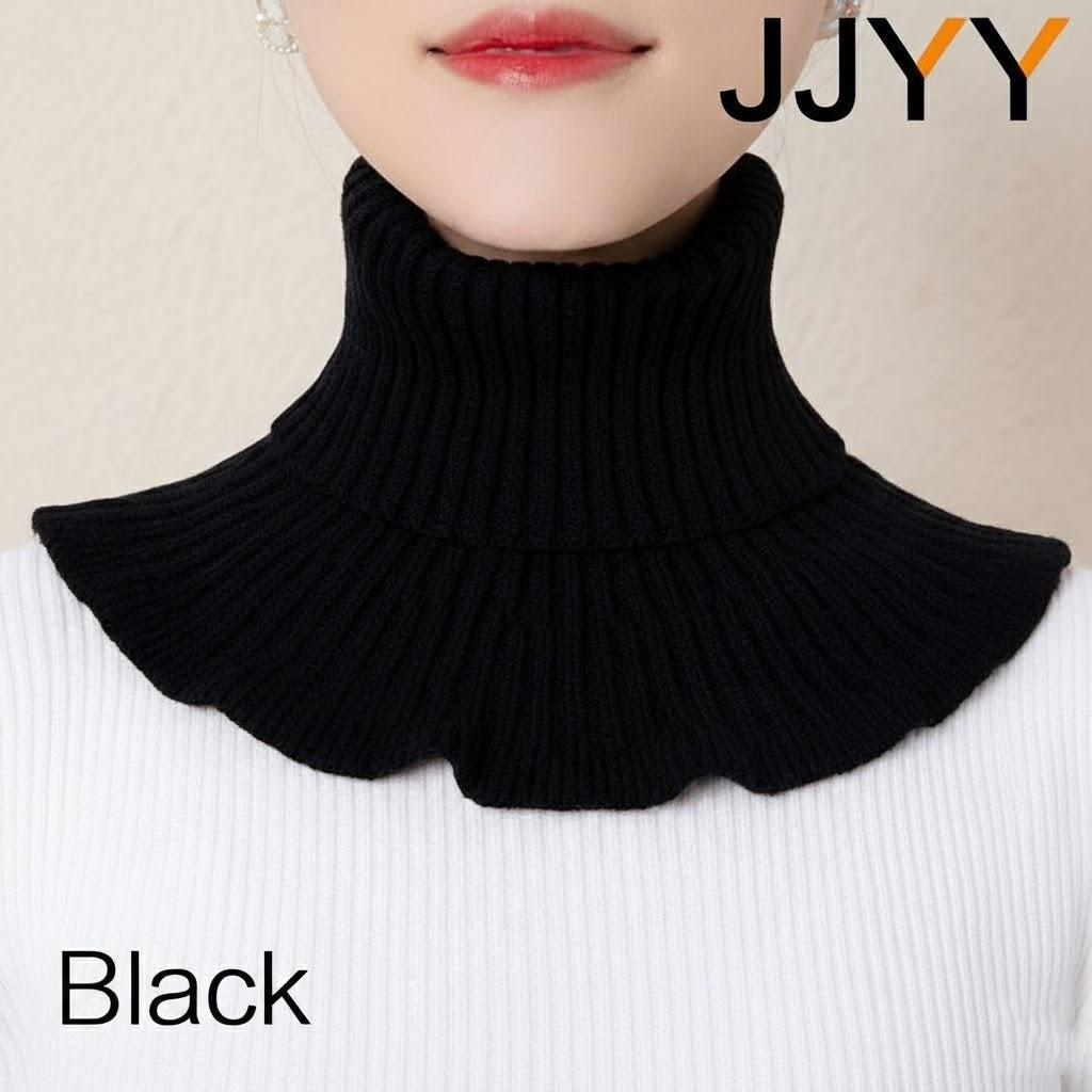 Womens Warm Knitted Neck Scarf High Collar Cervical Protection Soft Cozy Yarn Winter Fashion Accessories
