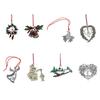 Christmas Iron Festival Hanging Pendant Store Display Ornament Metal Decoration for Home and Office Holiday Gift