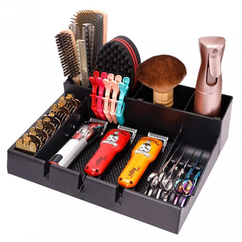 Professional Hair Salon Tool Organizer With Removable Layers Brushes Combs Clippers Scissors Storage