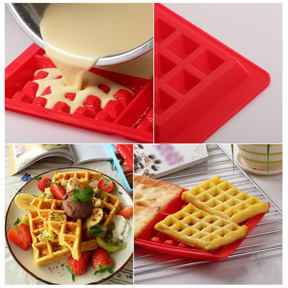 2Pcs DIY Baking Tools Silicone Waffles Muffin Mold Cake Chocolate Moulds Kitchen Accessory