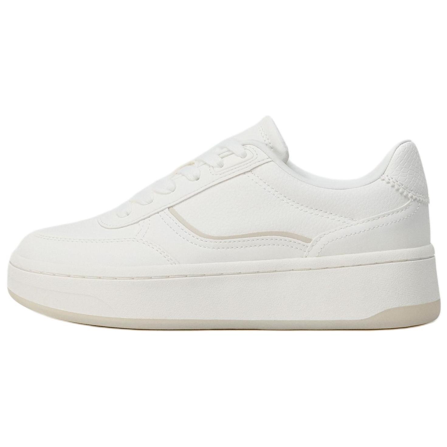 Zara Platform Lace Up Sneakers White Women 1540351038 38