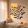 Indoor Halloween Bat Sticker Set, 111 Black 3D Flying Cutouts Sticker for Entryway, Glass Panels, Room Sections and Shop Display Use IndoorsSticker