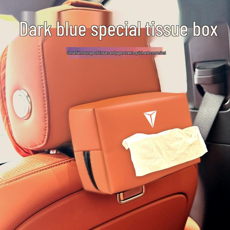 Deep Blue S7 Car Tissue Holder: Armrest & Seat Hanging Napkin Bag