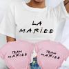 Team De La Marie Tshirt French Evjf Futur Bride Tees Girls Single Farewell Bachelorette Party Tees Bridal Wedding Party Shirt