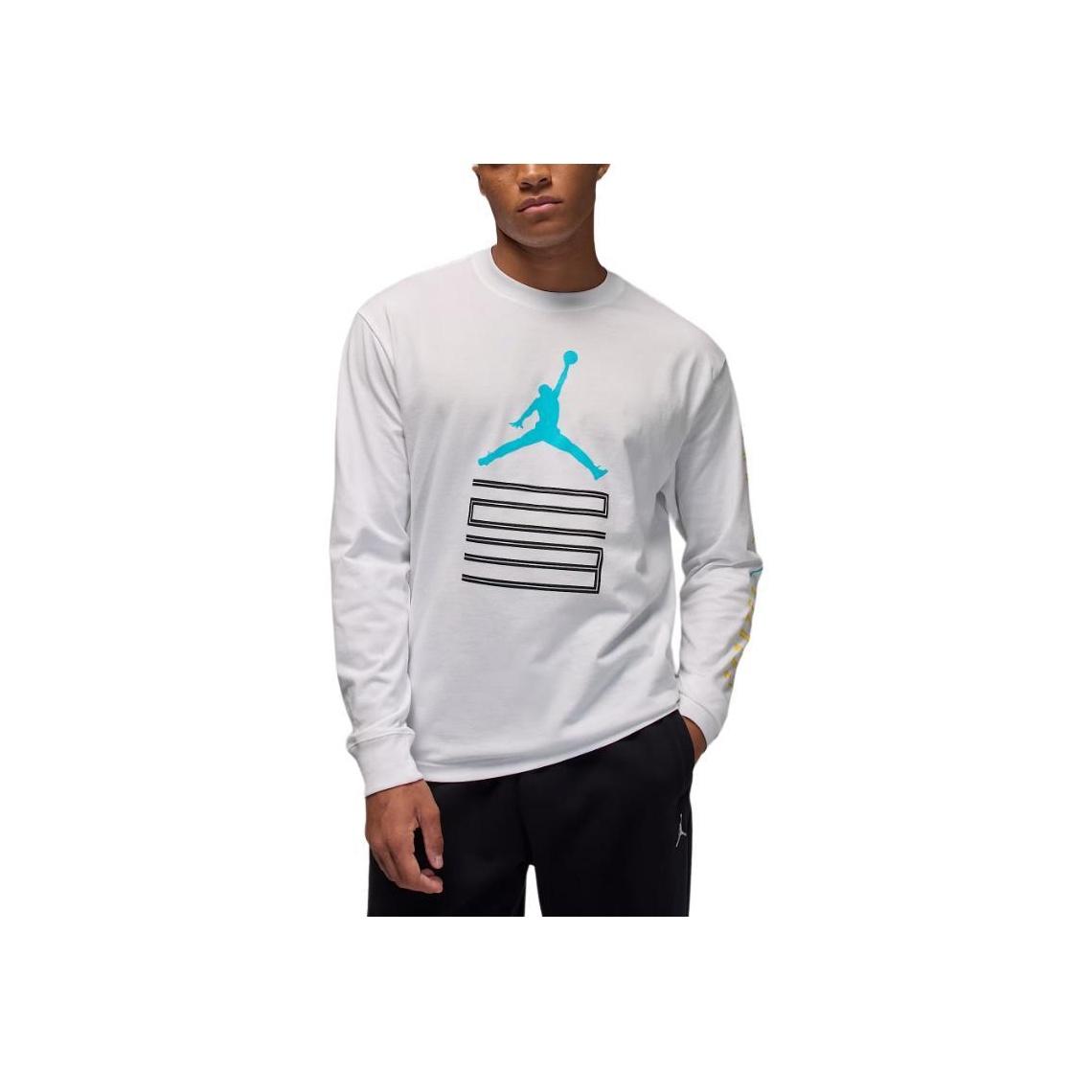 Мужская футболка с длинным рукавом Air Jordan Brooklyn AJ11 с графическим принтом Белый IM6507-100 L
