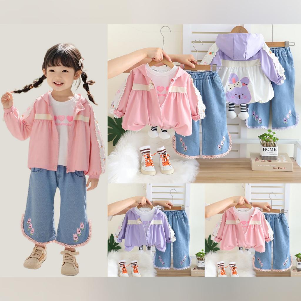Kids Casual Long-Sleeve Set, Comfortable Daily Wear Outfits