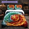 Hungary Football Pattern 3 Pieces Bedding Set Soft Microfiber Duvet Cover with Pillow Cases for Bedroom