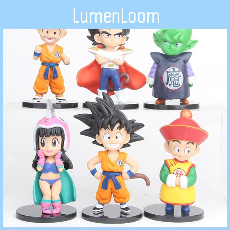 Dragon Ball Z Collectible Figurines Adorable Chibi Goku Krillin Chi-chi For Car Decor